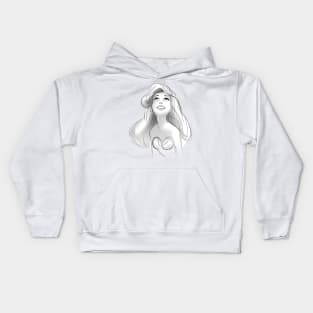 Mermaid singing Kids Hoodie